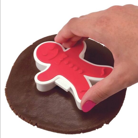 Tovolo Gingerbread Boy Cookie Cutter and 6 Stamps - Picture 8 of 12